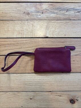 Burgundy wristlet